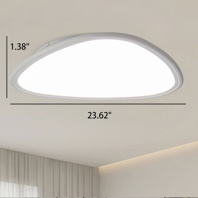 Modern Minimalist Aluminum Acrylic Round Triangle LED Flush Mount Ceiling Light