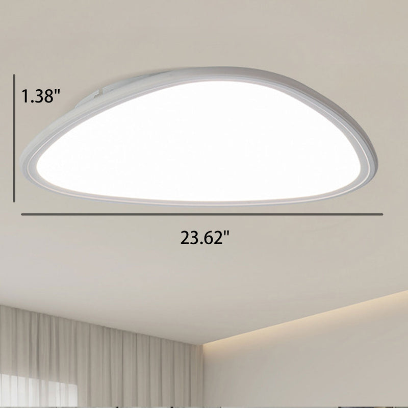 Modern Minimalist Aluminum Acrylic Round Triangle LED Flush Mount Ceiling Light