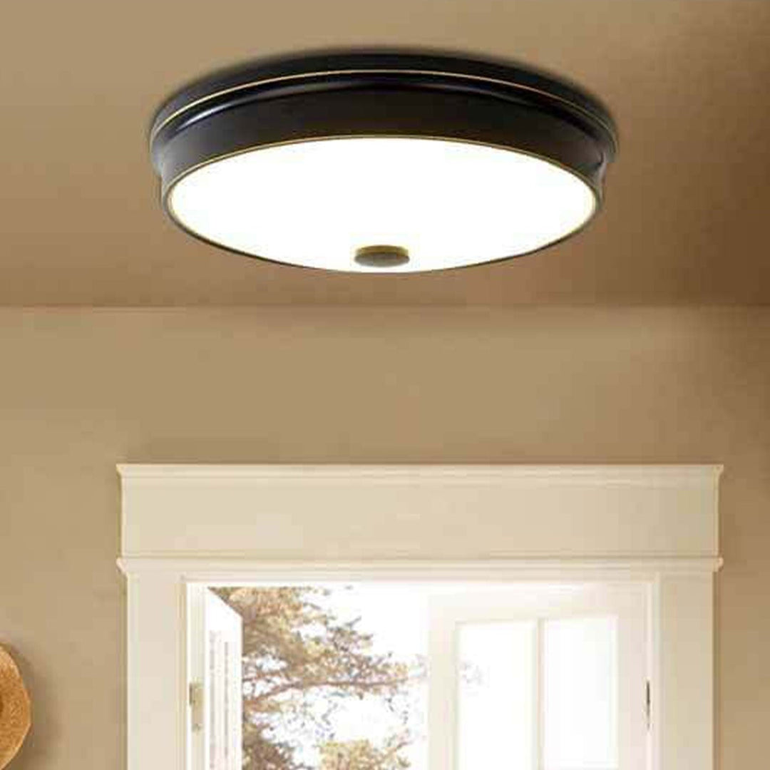 Vintage Luxus Runde Glas LED Deckenleuchte 