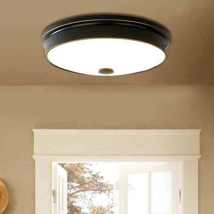 Vintage Luxus Runde Glas LED Deckenleuchte 