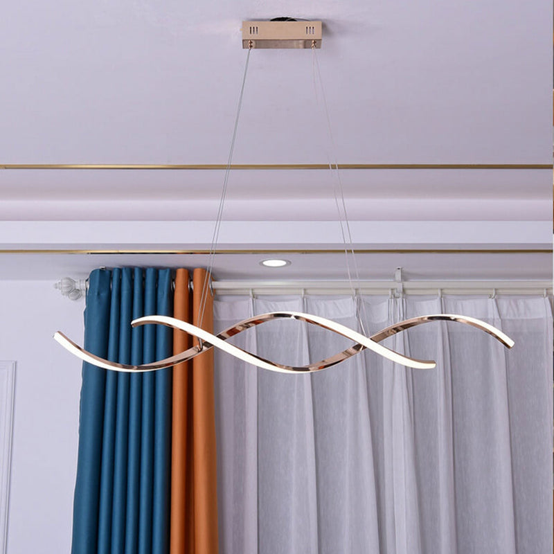 Modern Minimalist Strip Curve Island Light LED Chandelier