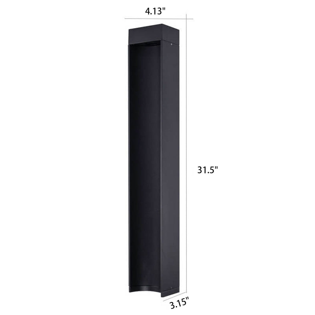 Einfache quadratische Rasenleuchte Aluminium LED Außen Gartenweg Lampe 