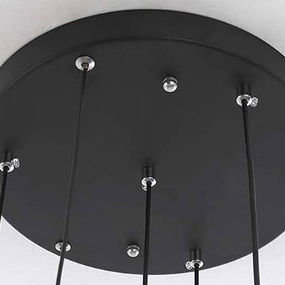 Modern Minimalist Wrought Iron Aluminum Square LED Chandelier