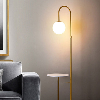 Nordic Minimalist Iron Marble  Table LED Standing Floor Lamp