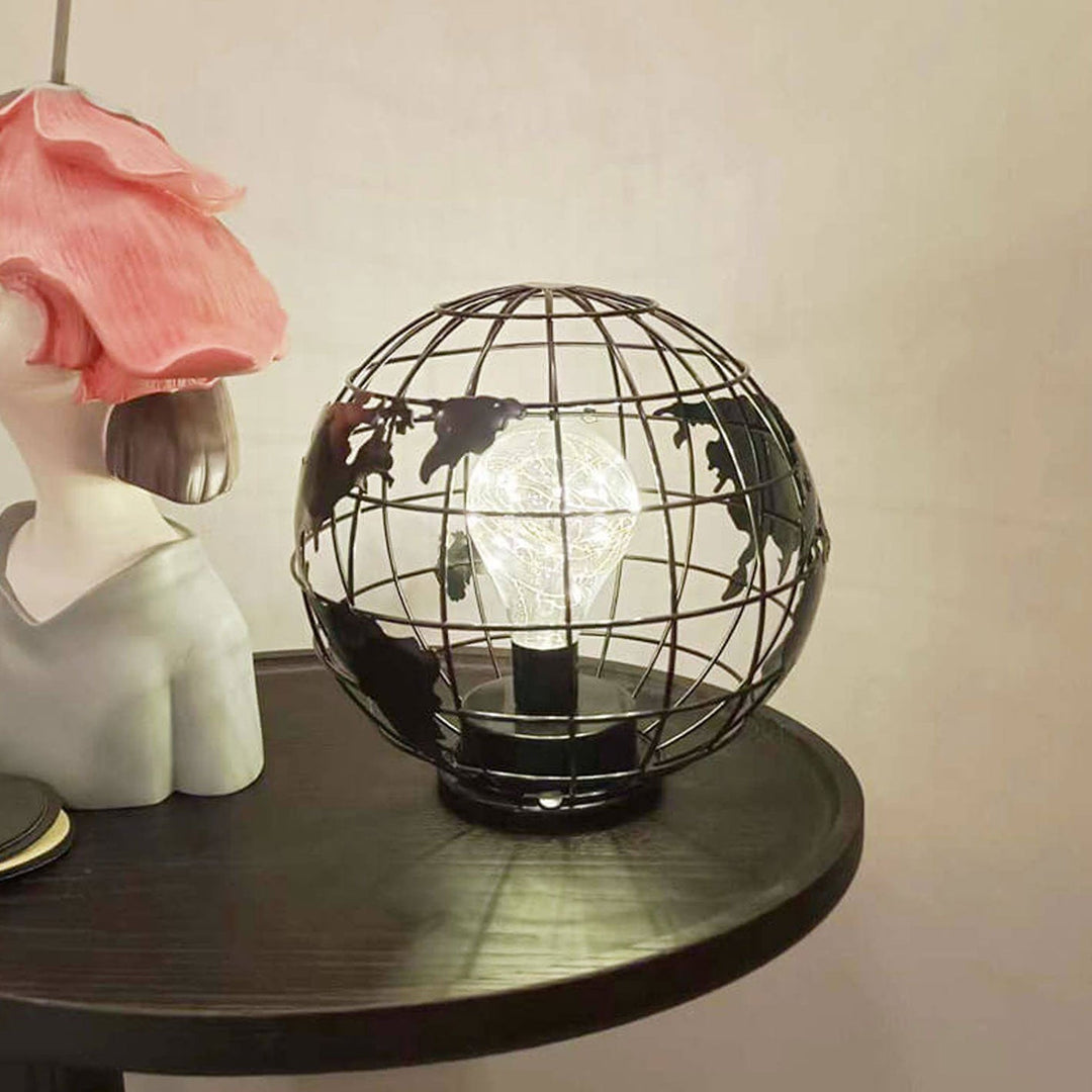 Lampe de table décorative Creative Earth Iron LED Night Light 