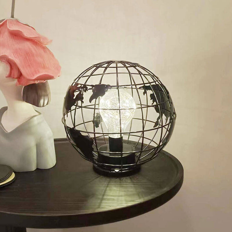 Creative Earth Iron LED Night Light Decorative Table Lamp