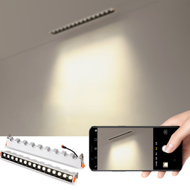 Modern Minimalist Aluminum LED Line Spotlight Flush Mount Ceiling Light