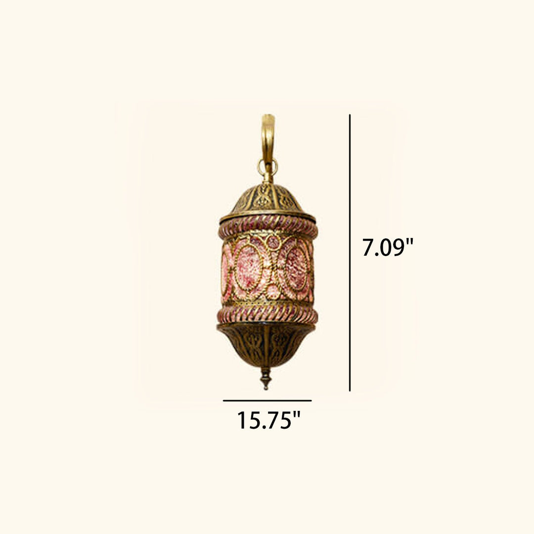 Applique murale 1 lumière en fer creux rose de style d&