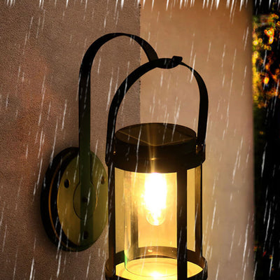Solar ABS Cylindrical Lampshade Waterproof LED Portable and Hangable Outdoor Light