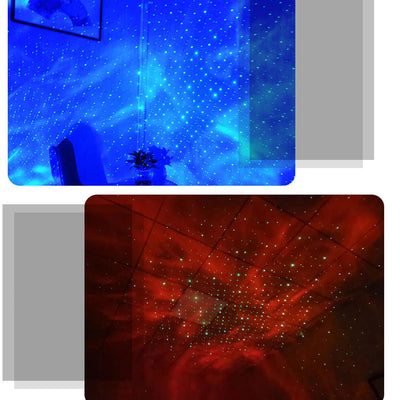 Lampe de projection étoilée Aurora LED USB à trois vitesses rotative avec gradation 