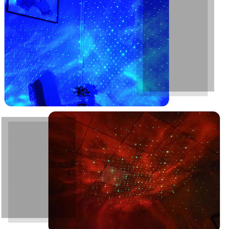 Lampe de projection étoilée Aurora LED USB à trois vitesses rotative avec gradation 