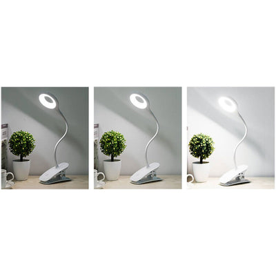 Lampe de bureau LED à clips rechargeables, abat-jour rond pliable, créatif et Simple 