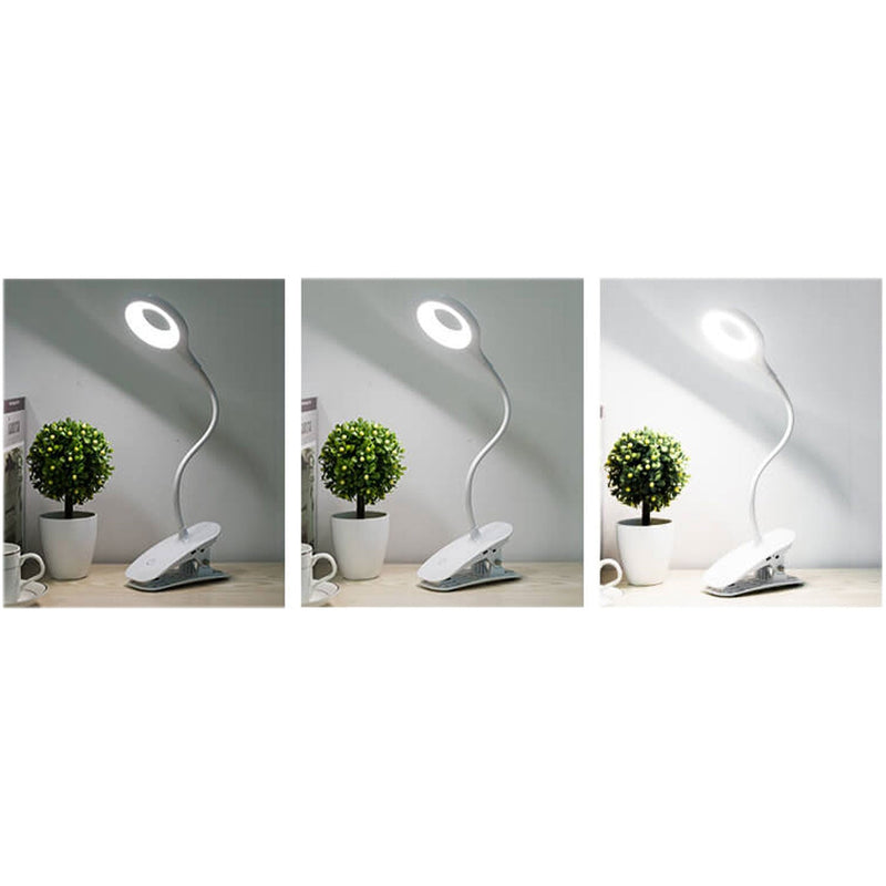 Lampe de bureau LED à clips rechargeables, abat-jour rond pliable, créatif et Simple 