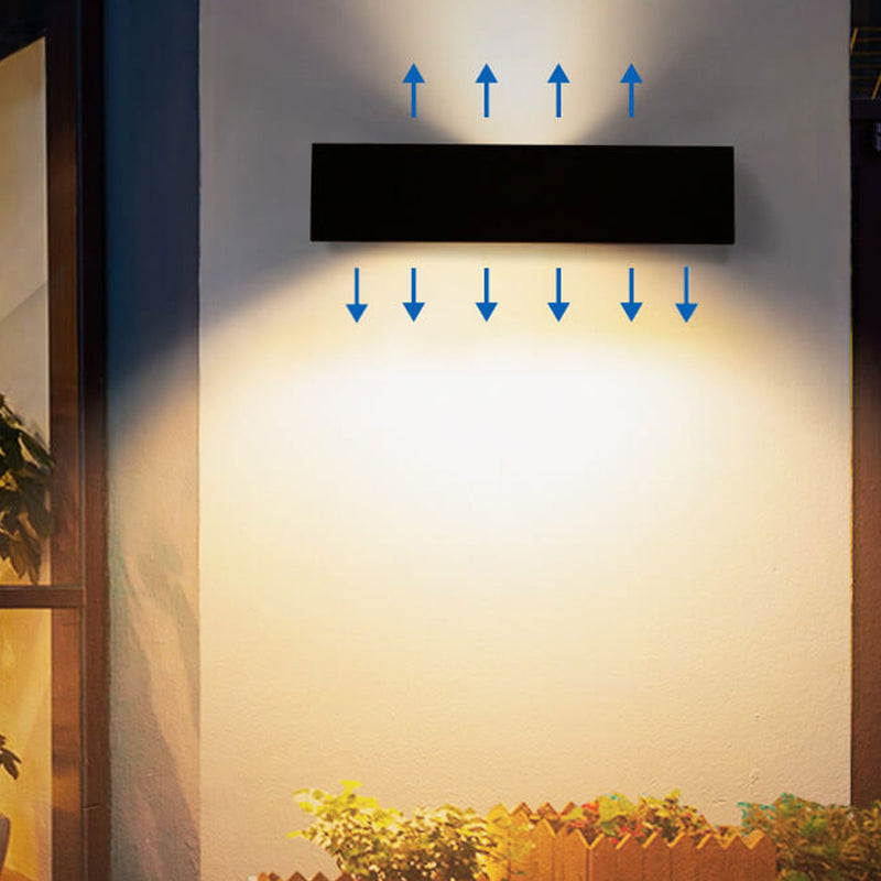 Lámpara de Aplique de Pared LED de Control Remoto Solar de Vidrio de Aleación de Aluminio para Exteriores 