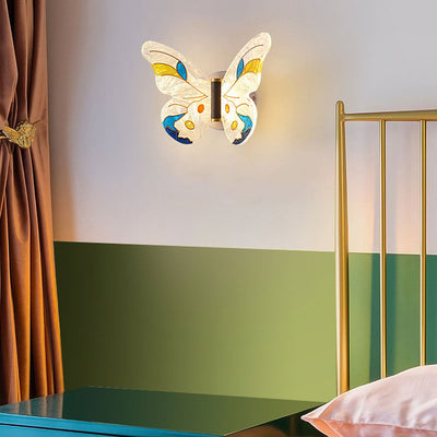 Nordic Creative Enamel Butterfly LED Wall Sconce Lamp