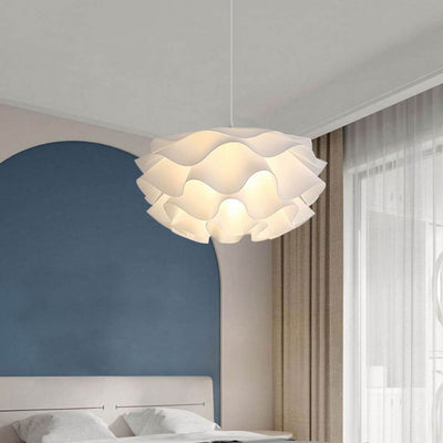 Moderno minimalista floral pétalo colgante de acrílico de múltiples capas con 1 luz 