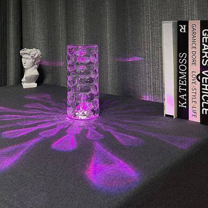 Kreative Kristall-Diamant-Wassertropfen-wiederaufladbare Touch-LED-Nachtlicht-Tischlampe