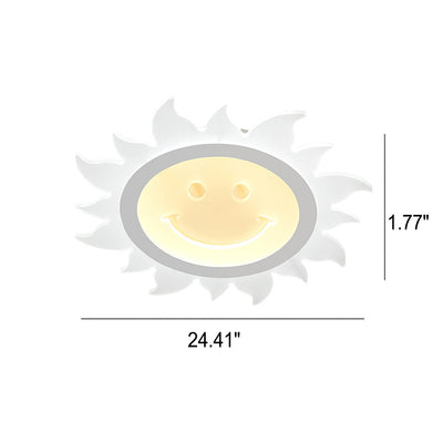 Creative Cartoon Smiley Sun LED-Deckenleuchte für bündige Montage