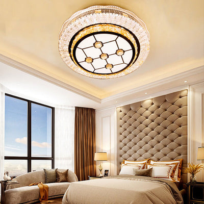 Nordic Light Luxury Round Design Multi-Style LED Flush Mount Light