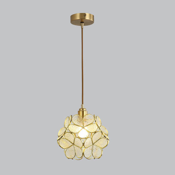 Moderne bunte Wasser-Korn-Glas 1-Licht Blumenball Pendelleuchte 