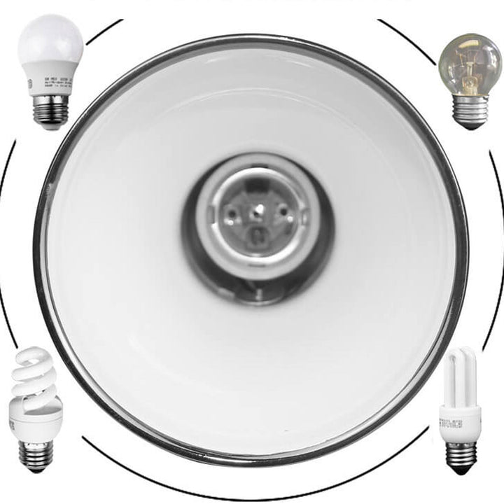 Lampe de Table Vintage Industrielle en Métal Chromé Vieilli à 1 Lumière 
