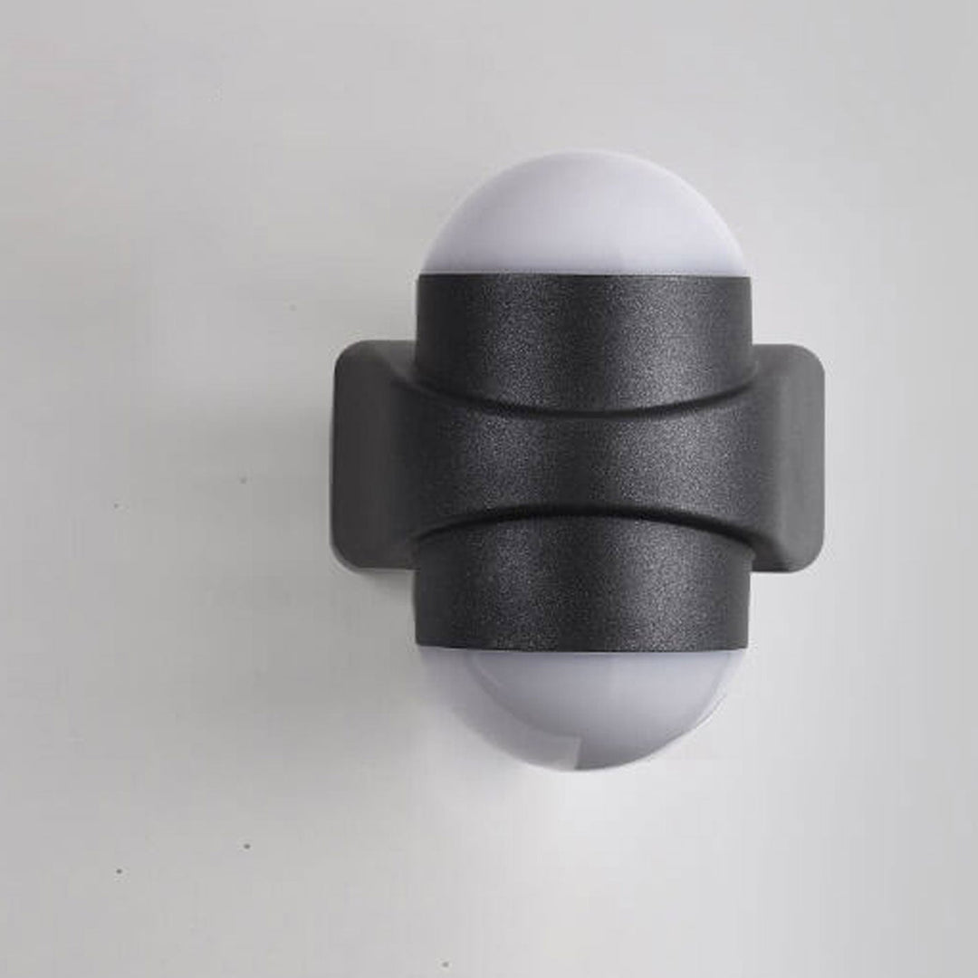 Lampe murale étanche pour patio avec applique LED en forme de cylindre moderne et créative 