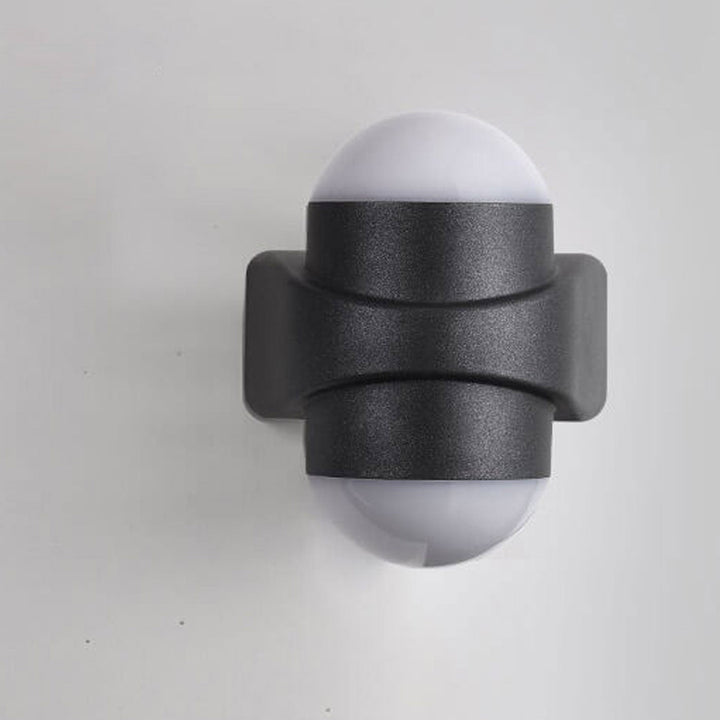 Lampe murale étanche pour patio avec applique LED en forme de cylindre moderne et créative 