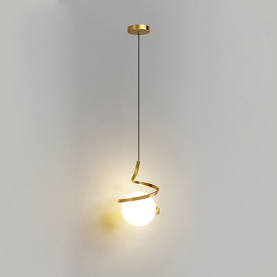 Modern Minimalist Wrought Iron LED Pendant Light