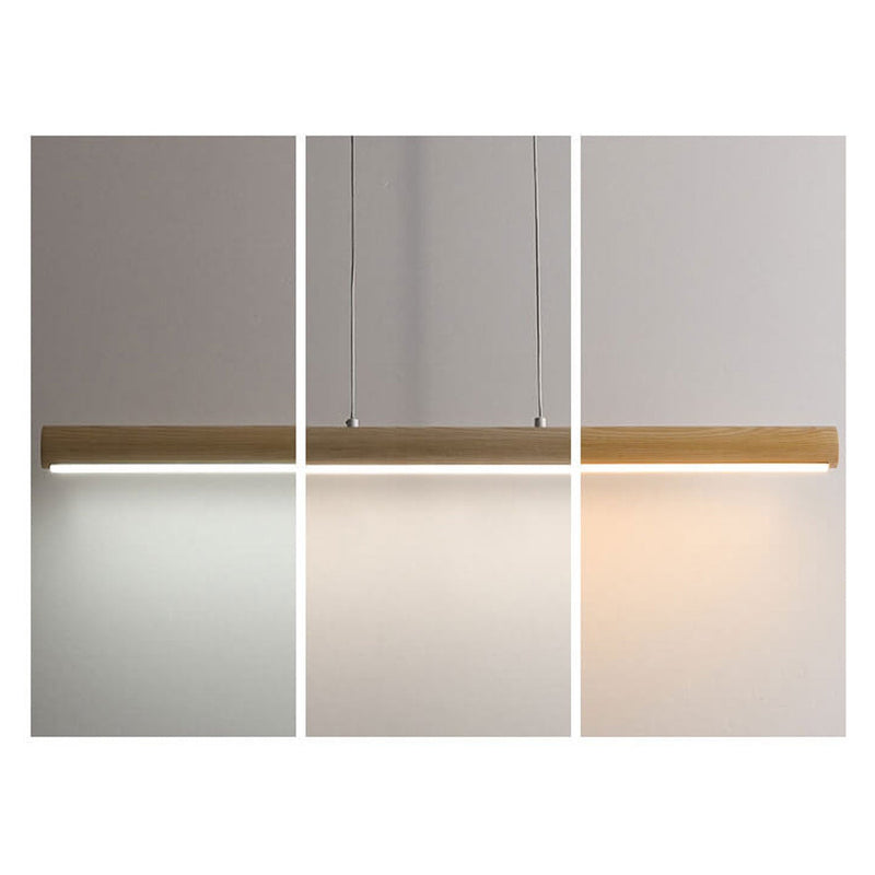 Modern Simple Log Long Strip Island Light LED Chandelier