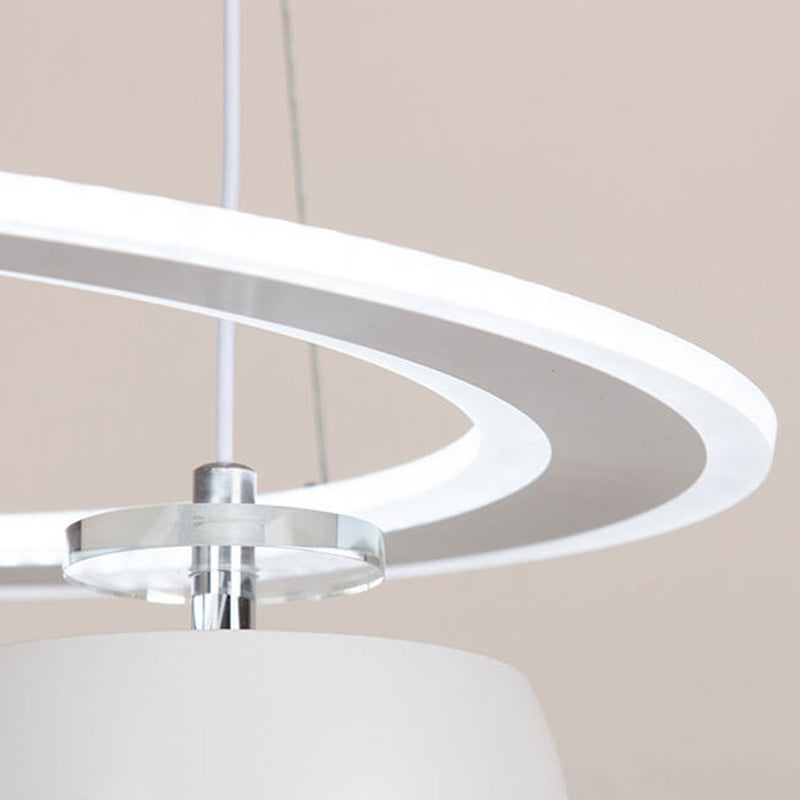 ثريا LED من الألومنيوم والحديد المطاوع بتصميم حديث وبسيط 