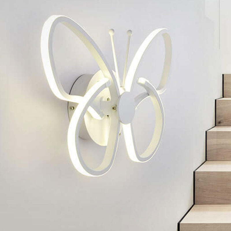 Moderne minimalistische Schmetterlings-Design-Aluminium-LED-Wandleuchte 