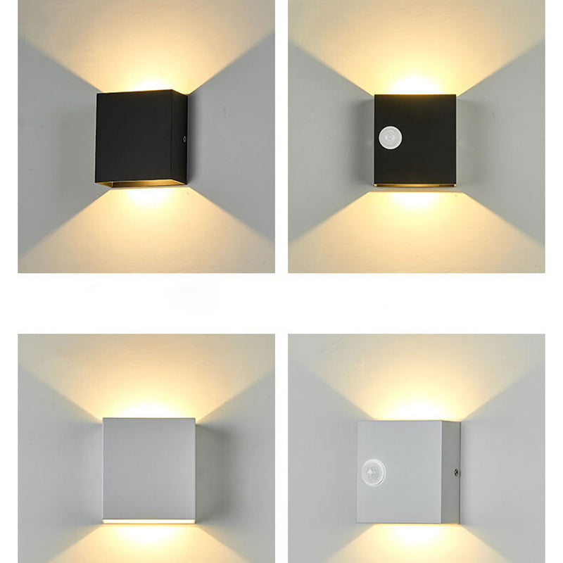 Modern Simple Square LED Body Sensor Wall Sconce Lamp