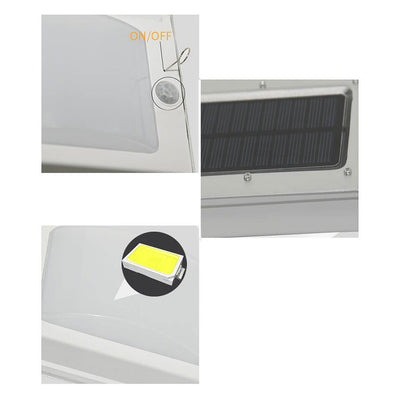 Solar ABS Rechteckige LED-Außenwandleuchte mit Körpererkennung 