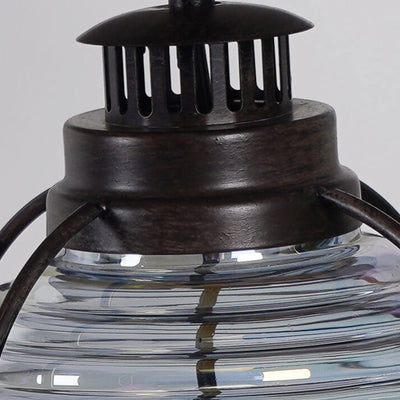 Vintage Iron Glass Horse Lamp Design Fabric 1 - Light Table Lamp