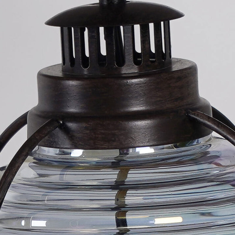 Vintage Iron Glass Horse Lamp Design Fabric 1 - Light Table Lamp