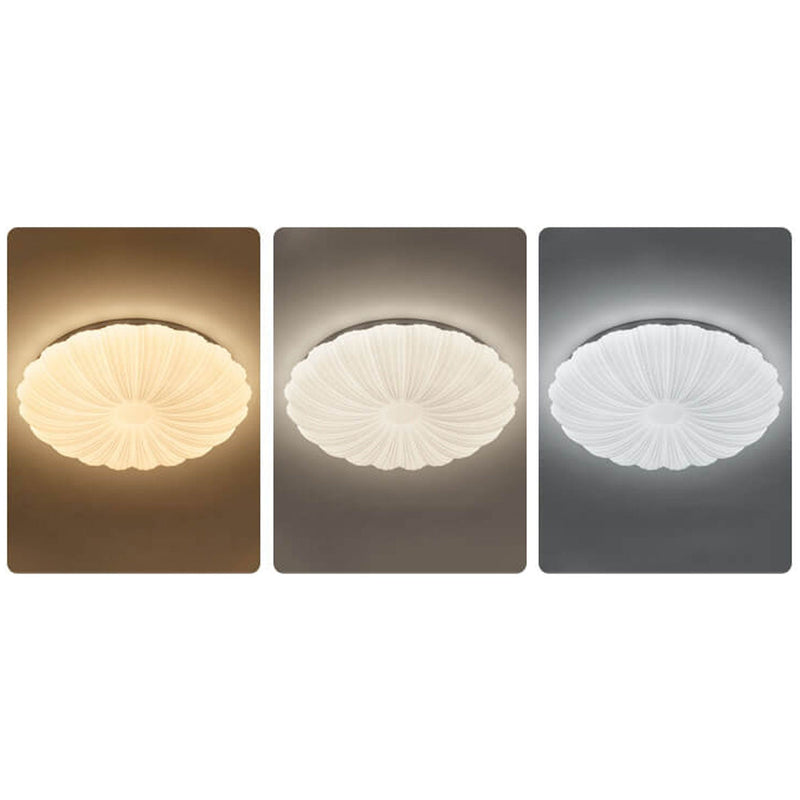 Modern Minimalist Shell Acrylic Round LED Flush Mount Ceiling Light