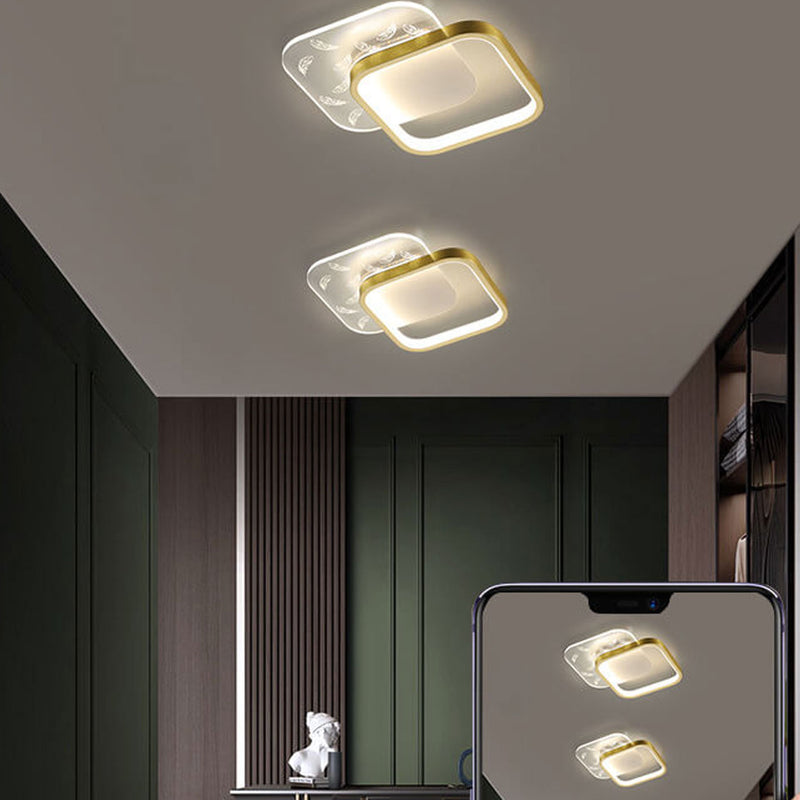 Modern Minimalist Feather Round Square Acrylic LED Wall Sconce Lamp