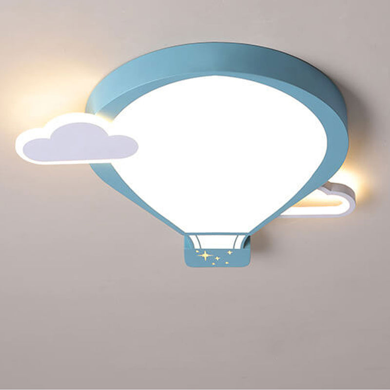 Cartoon Hot Air Balloon Kid LED Flush Mount Ceiling Light