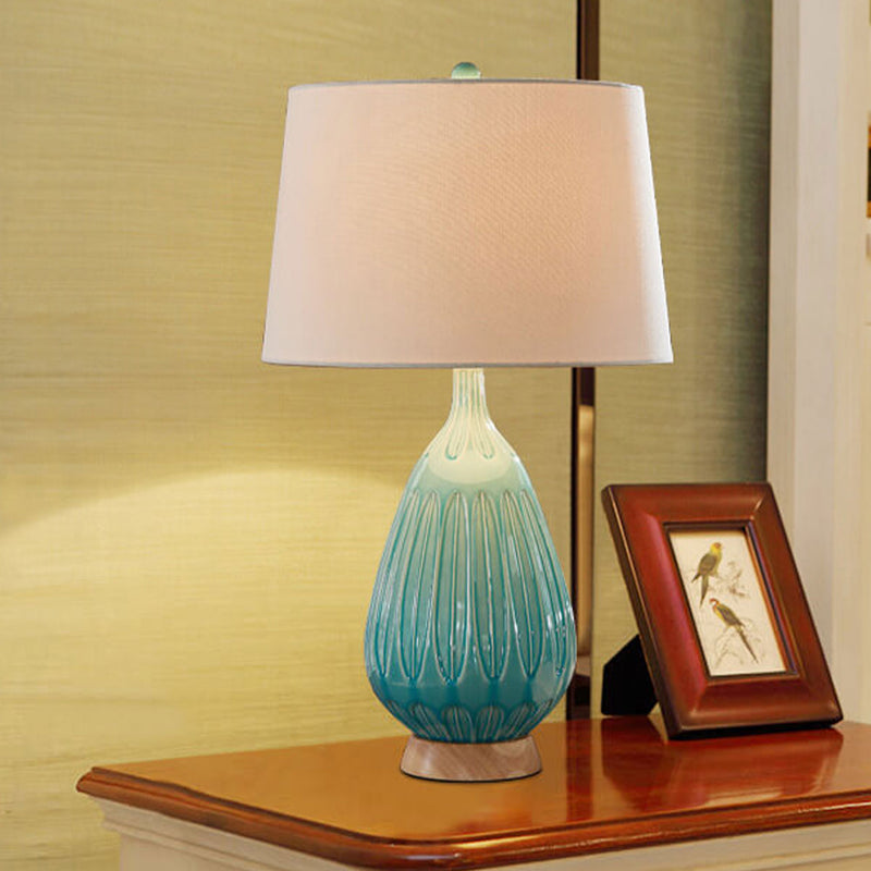 Lampe de Table en Céramique Moderne Minimaliste de Luxe Léger à 1 Lumière 