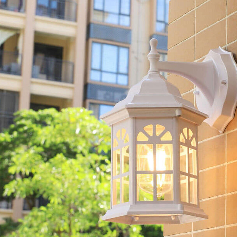 Conception de pavillon rétro étanche européen 1-lampe applique murale extérieure 