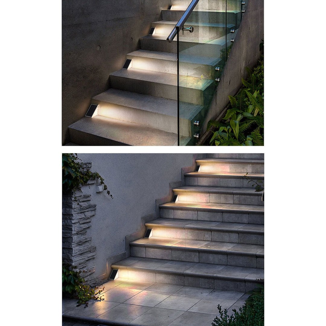 Solar Wasserdichtes Stereo-Dreieck-LED-Außenstufenlicht 