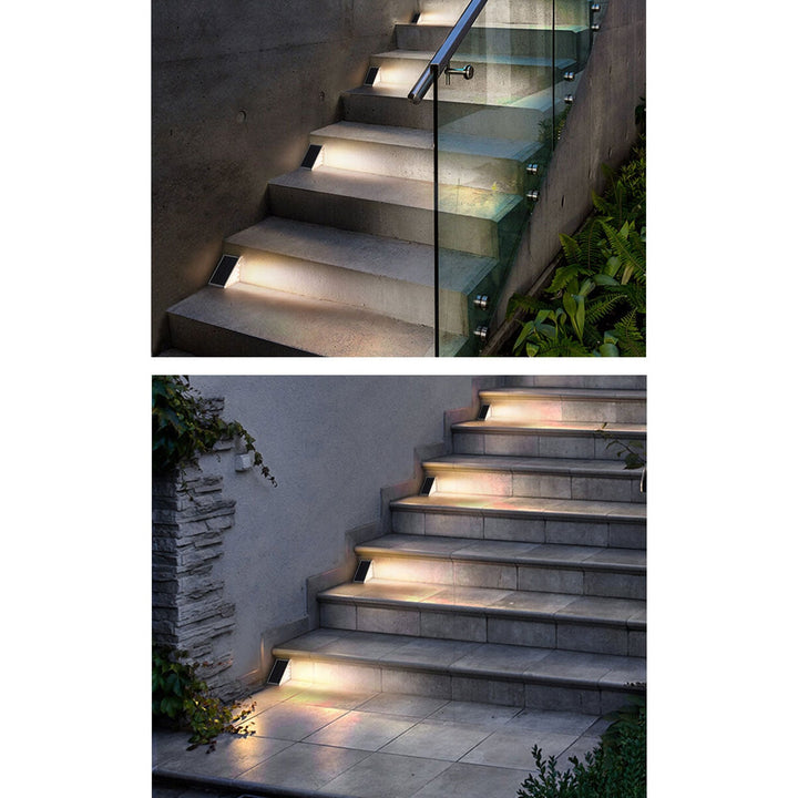 Solar Wasserdichtes Stereo-Dreieck-LED-Außenstufenlicht 