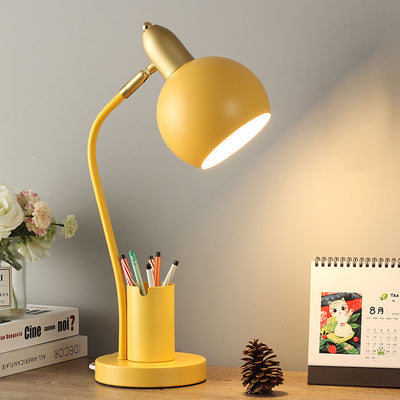 Lampe de table 1 lumière avec barillet de stylo pour étudiant en couleur unie simple 