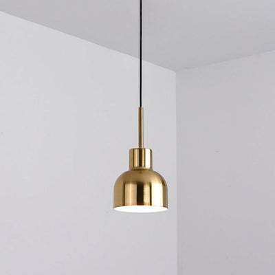 Industrial Iron Simple Bell Shade Design 1-Light Pendant Light