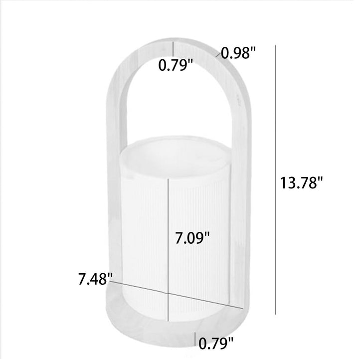 Lámpara de mesa de 1 luz de diseño portátil de madera maciza columna de tela nórdica 