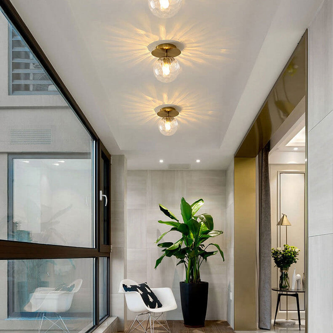 Nordisches Wasserglas Orb 1-Licht Semi-Flush Mount Deckenleuchte 