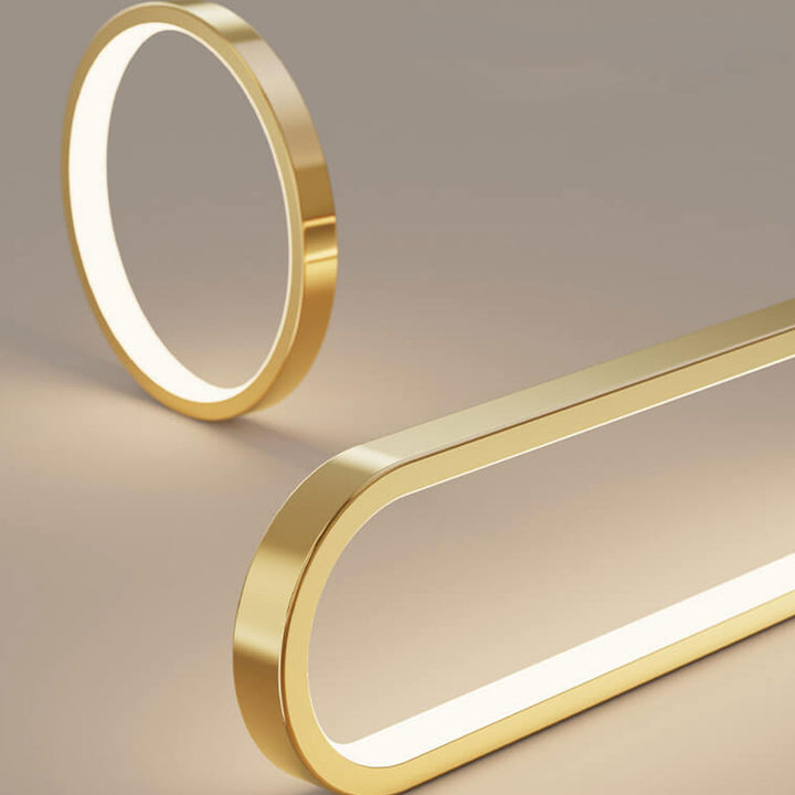 Lámpara colgante LED de 1 luz de cobre minimalista moderna 