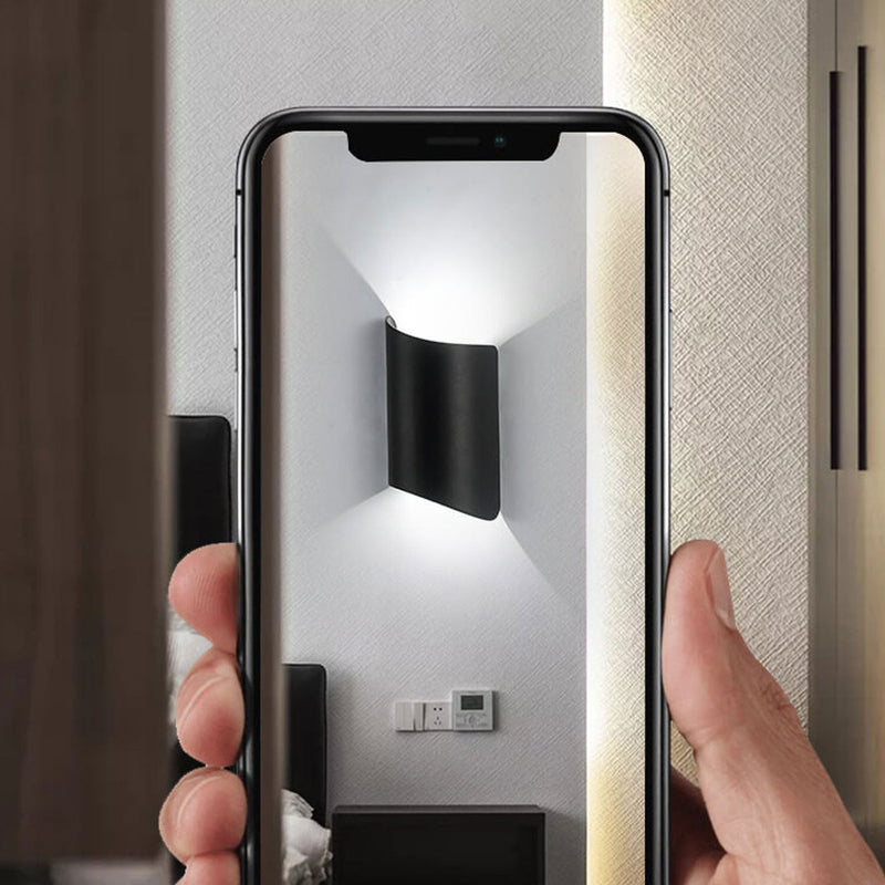 Modern Minimalist Rolled Edge Column LED Wall Sconce Lamp