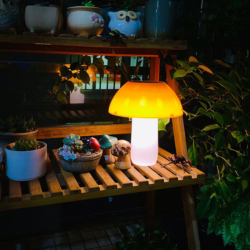 Solar Mushroom Shape LED Outdoor Garden Landscape Decorative Night Path Light