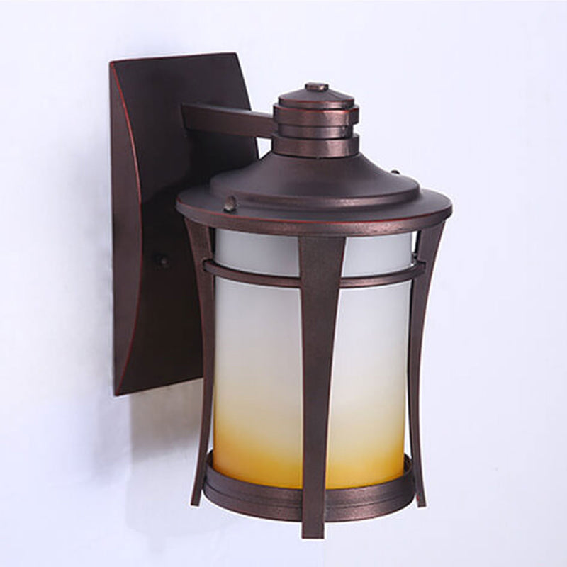 European Industrial Wrought Iron Outdoor Waterproof 1-Light Wall Sconce Lamp